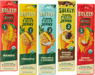 Fruit Jerky by Solely — brand photography
