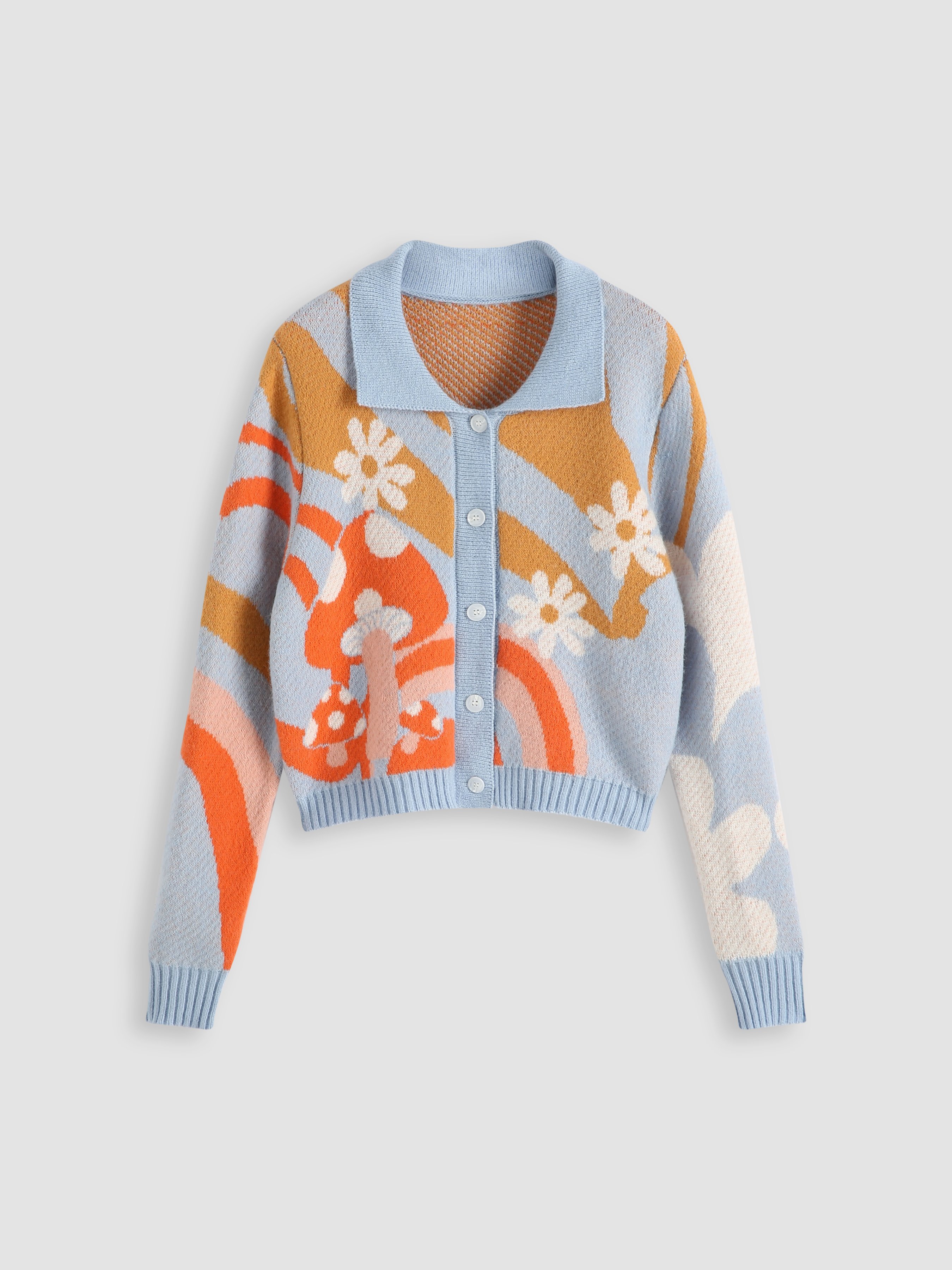 Mushroom & Flower Cardigan by Cider — brand photography
