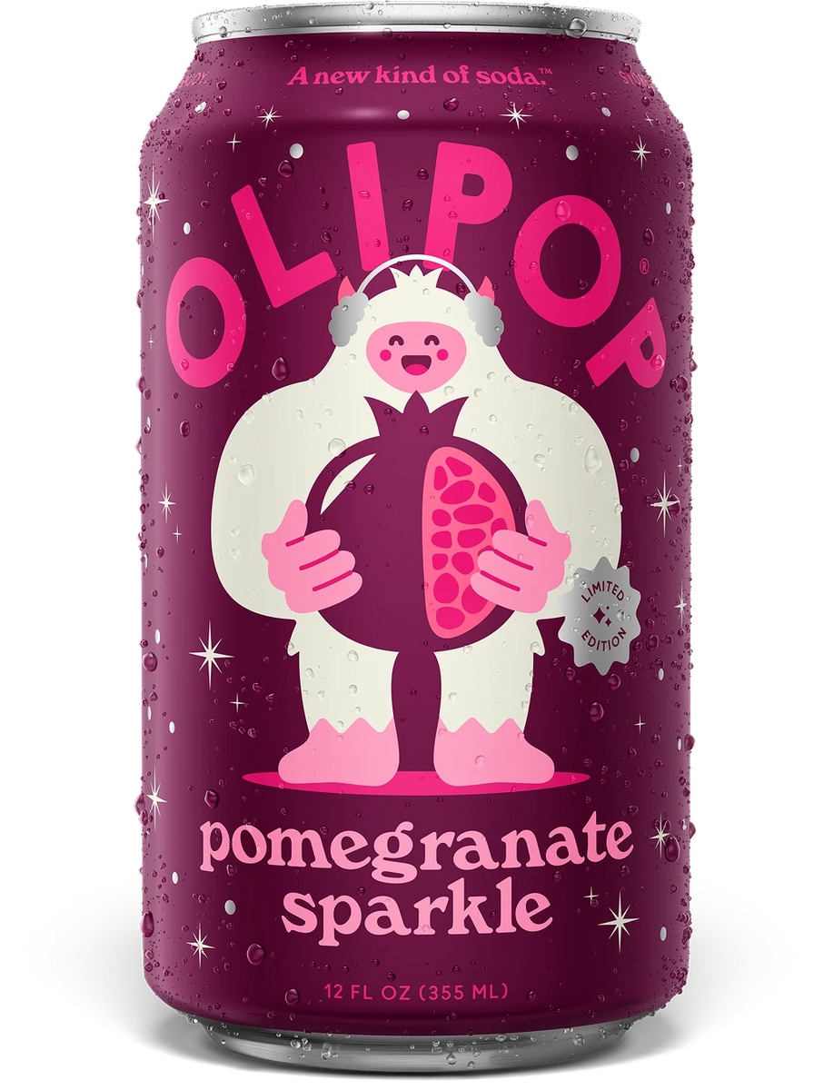 Pomegranate Sparkle by OLIPOP — brand photography