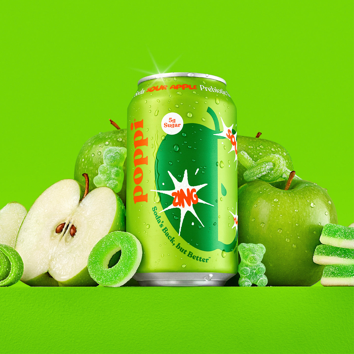 Sour Apple by Poppi — brand photography